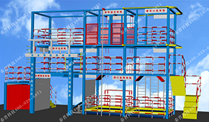 <font color='#FF0000'>建筑工地安全体验区的钢结构综合体验架</font>